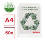 Fundas multitaladro A4 maxi PP Piel de naranja 70 micras Esselte Reciclada 11 taladros - Caja de 100