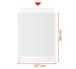 Fundas multitaladro A4 maxi PP Piel de naranja 100 micras Esselte Reciclada 11 taladros - Caja de 50