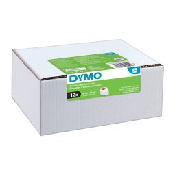 Confezione convenienza 12 rotoli di 130 etichette LabelWriter Dymo per indirizzi standard 89x28 mm - Adesivo permanente
