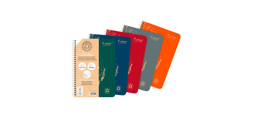 Cahier recyclé Forever Premium A5 - ligné - 120 pages