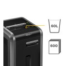 Destructeur Powershred 225Ci - Coupe croisée P-4 - 24 feuilles - Fellowes