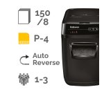 AutoMax 150C Aktenvernichter - Partikelschnitt P-4 - 8 Blatt - Fellowes