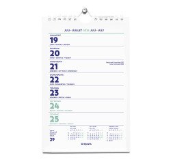 Calendrier bloc semaine 2026 Brepols