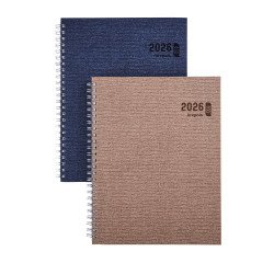 Agenda semainier Ecotiming Brepols année 2025- 17,1 x 22 cm bleu vintage