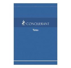 Notepad Conquérant 21 x 29,7 cm stapled blue 5 x 5 200 sheets