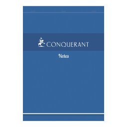 Bloc de bureau Conquérant 21 x 29,7 agrafé bleu - 5 x 5 - 200 feuilles