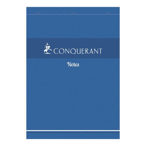 Notepad Conquérant 21 x 29,7 cm stapled blue 5 x 5 200 sheets