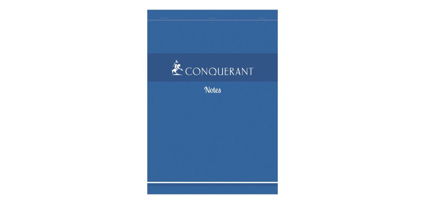 Notepad Conquérant 21 x 29,7 cm stapled blue 5 x 5 200 sheets