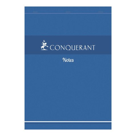 Bloc de bureau Conquérant 21 x 29,7 agrafé bleu - 5 x 5 - 200 feuilles