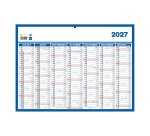 Calendrier semestriel mural année 2027 - 29 x 39,5 cm