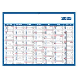 Calendrier semestriel mural année 2026 - 29 x 39,5 cm