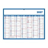 Calendrier semestriel mural année 2027 - 29 x 39,5 cm