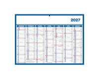 Calendrier semestriel mural année 2027 - 29 x 39,5 cm
