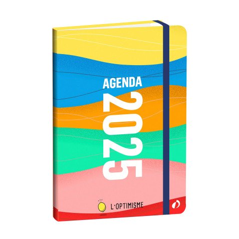 Agenda hebdomadaire 1521 L'OPTIMISME Elastique - année 2025 - 15 x 21 cm