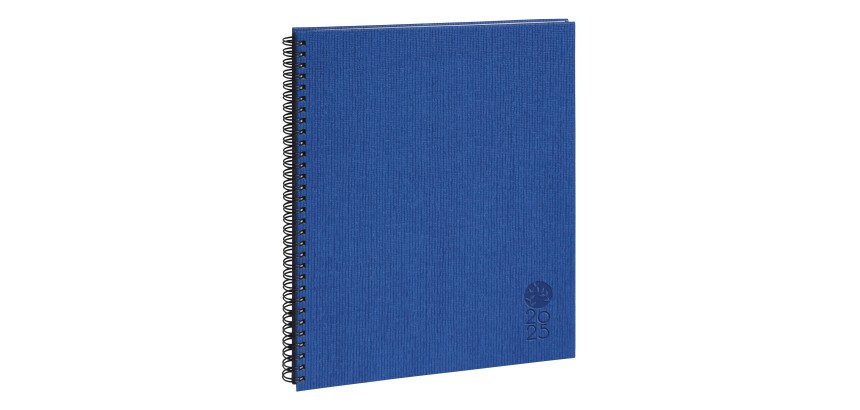 Agenda semainier de bureau Eurotime 27S Forever bleu - année 2026 - 21 x 27 cm