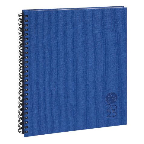 Agenda semainier de bureau Eurotime 22S Forever Bleu - année 2025 - 22,5 x 18,5 cm