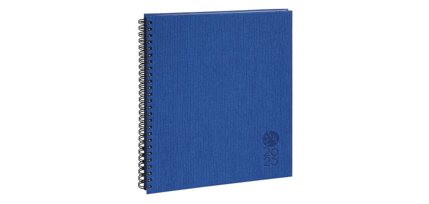 Agenda semainier de bureau Eurotime 22S Forever Bleu - année 2026 - 22,5 x 18,5 cm