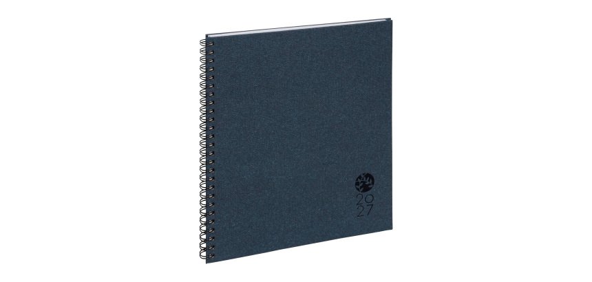 Agenda semainier de bureau Eurotime 22S Forever Bleu - année 2027 - 22,5 x 18,5 cm