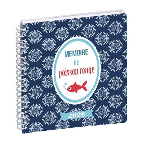 Agenda semainier de bureau Lady 18S Dodo & Cath Poisson - année 2026 - 15 x 17 cm