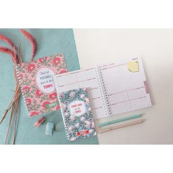 Agenda de bureau Lady 16S spiralé Dodo & Cath 9 x 16 cm - année 2026 motif Temps