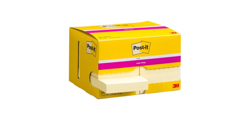 Gele herpositioneerbare notes Super Sticky Post-It - 1 blok van 90 vellen