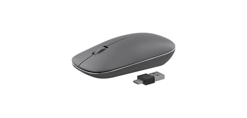 Ratón inalámbrico y recargable Iclick TnB con conexión triple Bluetooth / USB-A / USB-C