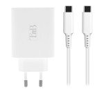 Cargador doble GAN 65W USB-A/USB-C ICLICK de TnB carga rápida + cable USB-C 2m