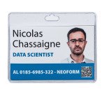 Boîte de 30 badges souples couleur sans attache tarifold 70 x 100 mm