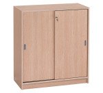 Armoire Harmonie / Excellens H 100 x L 90 x P 44 cm corps et portes coulissantes unicolore