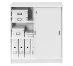 Armoire basse bois H 100 x L 90 cm portes coulissantes Essens