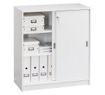 Armoire basse bois H 100 x L 90 cm portes coulissantes Essens