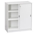Armoire basse bois H 100 x L 90 cm portes coulissantes Essens