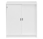 Armoire basse bois H 100 x L 90 cm portes coulissantes Essens