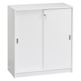 Hoge kast hout H 100 x B 90 schuifdeuren Harmonie/Excellens