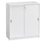 Armoire basse bois H 100 x L 90 cm portes coulissantes Essens