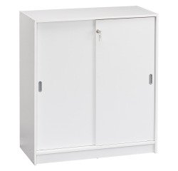 Hoge kast hout H 100 x B 90 schuifdeuren Harmonie/Excellens