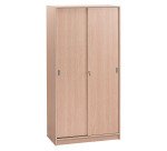 Armoire haute bois H 180 x L 90 cm portes coulissantes Essens