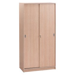 Armoire haute bois H 180 x L 90 cm portes coulissantes Essens