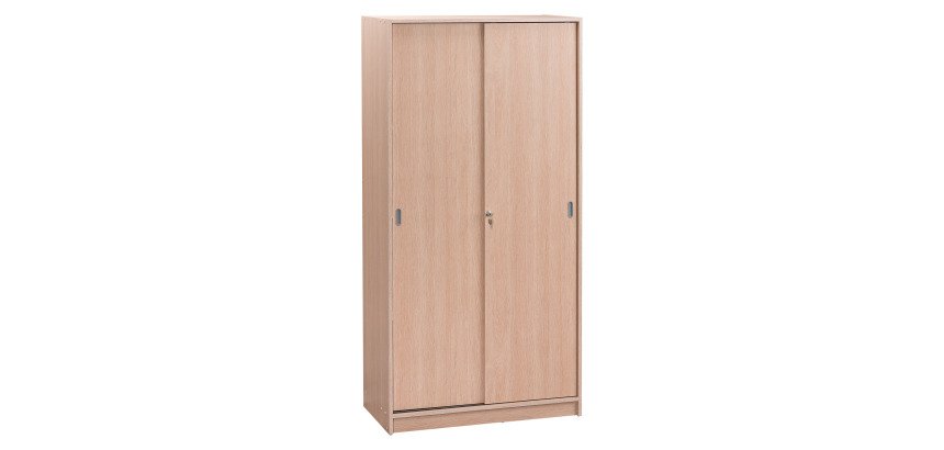 Armoire haute bois H 180 x L 90 cm portes coulissantes Essens