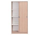 Armoire haute bois H 180 x L 90 cm portes coulissantes Essens