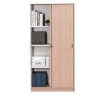 Armoire haute bois H 180 x L 90 cm portes coulissantes Essens