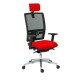 Chaise de bureau Bruneau Activ' tissu et maille - Mécanisme Synchrone avec translation - Avec Têtière - Pieds aluminium - Accoudoirs 3D