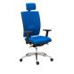 Chaise de bureau Bruneau Activ' Tissu - Dossier haut avec soutien lombaire - Mécanisme synchrone avec translation - Avec têtière - Accoudoir