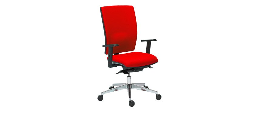 Desk chair Bruneau Activ' - Fabric - High back with lumbar support - Aluminum feet
