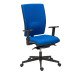 Chaise de bureau Bruneau Activ' tissu - dossier haut accoudoirs réglage profondeur d’assise soutien lombaire - mécanisme Synchrone + réglage profondeur d’assise - pieds noir