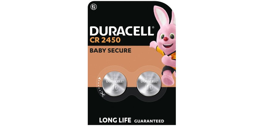 Duracell - 2er-Pack Lithium-Knopfzellen CR2450 - 3V