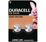 Pile bouton lithium Duracell spéciale 2430 3 V, lot de 2 (CR2430)