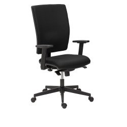 Chaise de bureau Bruneau Activ' - Tissu - Dossier haut avec soutien lombaire - Pieds noirs