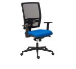 Bureaustoel Bruneau Activ' - Stof en netstructuur - Hoge rugleuning met lendensteun - zwarte poten