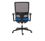 Bureaustoel Bruneau Activ' - Stof en netstructuur - Hoge rugleuning met lendensteun - zwarte poten